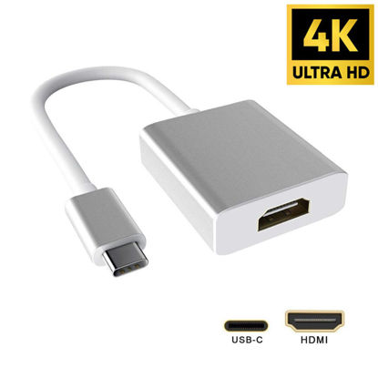 Picture of USB-C Type C USB3.1 Male to HDMI Female HDTV 1080p Adapter Cable for MacBook 12"