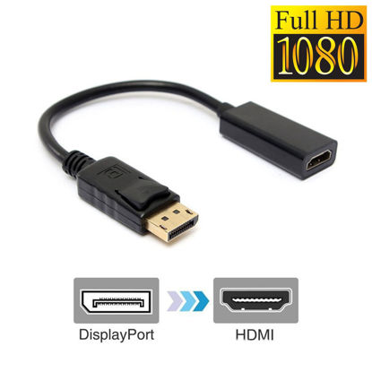 Picture of Displayport Display Port DP Male to HDMI Female Adapter Converter 1080p for PC Display Laptop Projector