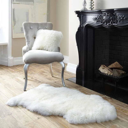 Picture of Australian Sheepskin Lambskin Rug Fluffy LongWool Patchwork LARGE