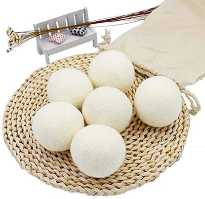 Picture of 100% Natural Wool Dryer Balls Hand Made Engergy Saving 1000 Loads 3/6 Balls