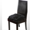 Picture of 100% Genuine Sheepskin Lambskin Chair Pad Seat Pad Cover 40cm Black Long Wool