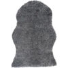 Picture of Shorn Curly Sheepskin Rug Lambskin Rug Short Wool Dark Grey
