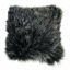 Picture of Mongolian Curly Blush Lambskin Sheepskin Cushion Cover 40cm x 40cm Black