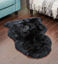 Picture of 100% Genuine Sheepskin Rug Lambskin Rug Wool Black 90CM Fluffy