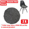 Picture of 2pcs 100% Genuine Sheepskin Lambskin Chair Pad 34cm