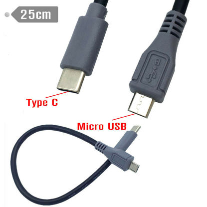 Picture of Type C USB-C to Micro USB HighSpeed Data Sync OTG Power Supply Charging Adapter Cable