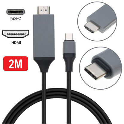 Picture of USB C to HDMI Cable USB Type C Male to HDMI Male 4K Cable For Macbook Chromebook