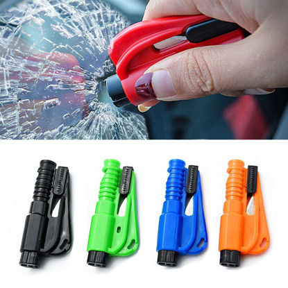 Picture of 3 in 1 Car Window Glass Breaker Emergency Escape Tool Safety Seat Belt Cutter Black/Red/Orange