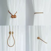 Picture of 2x Magnetic Ball Home Holdbacks Curtain Tiebacks Tie Backs Buckle Clips Hooks Beige