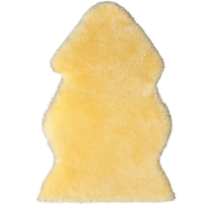 Picture of Natural Sheepskin Lambskin Shorn Baby Rug Yellow