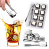 Picture of Stainless Steel Ice Cube Ice Block Set Of 8 Wine Spirits Whisky Beer Cold Drinks Reusable