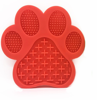 Picture of Dog Lick Mat Pad Suction Slow Feed Pet Bath Shower Grooming Dispensing Fun Anti-Anxiety Red