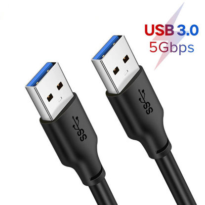 Picture of Fast USB 3.0 Super Speed Data Connection Cable Type A Male to A Male M-M Cord