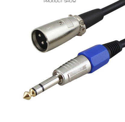 Picture of Balanced Male XLR To TRS 1/4 inch 6.35mm Microphone Stereo Jack Cable Lead 1M AU Stock