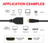 Picture of Micro HDMI Male Type-D to HDMI Female A Jack Adapter Cable Converter 1080P HD HDTV