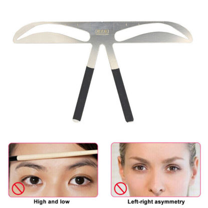 Picture of Brow Stencil Shaper Tattoo Eyebrow Kit Ruler 3D Balance Template Makeup Tool Classic Style