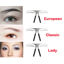 Picture of Brow Stencil Shaper Tattoo Eyebrow Kit Ruler 3D Balance Template Makeup Tool 3 Styles