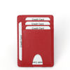 Picture of Slim Wallet RFID Front Pocket Wallet Minimalist Secure Thin Credit Card Holder Red Cross Grain Pattern