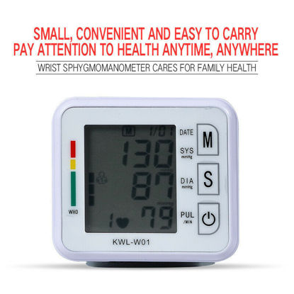 Picture of Digital Wrist Blood Pressure Monitor Pulse Rate Heart Beat Rate with Voice