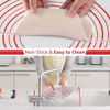 Picture of Silicone Pastry Baking Mat with Measuring Guide Non-Stick Fondant oven liner Red 80cm*60cm