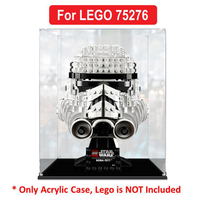 Picture of Acrylic Display Case for LEGO 75276 Star Wars Stormtrooper Helmet Figure Storage Box Dust Proof Glue Free