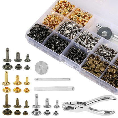 Picture of 480PCS Metal Snap Fasteners Kit Press Studs Buttons Tool Women Men Craft Leather