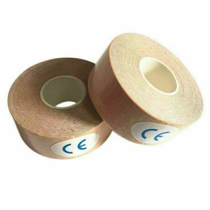 Picture of 2 X Waterproof Kinesiology Tape 2.5cm 5M  Roll Beige