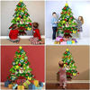 Picture of DIY Felt Christmas Tree with Ornaments Family 3D Fake Xmas Tree with LED Lights for Kids Toddlers Home Door Window TYPE M