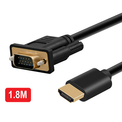 Picture of HDMI Male to VGA Male Cable Monitor Lead Full HD 1080P Converter Laptop Adapter