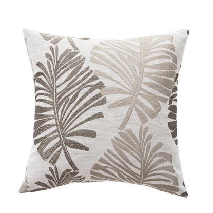 Picture of 2Pcs Cushion Covers Throw Pillow Cases Leaf Design Home Decor 45cm GREY