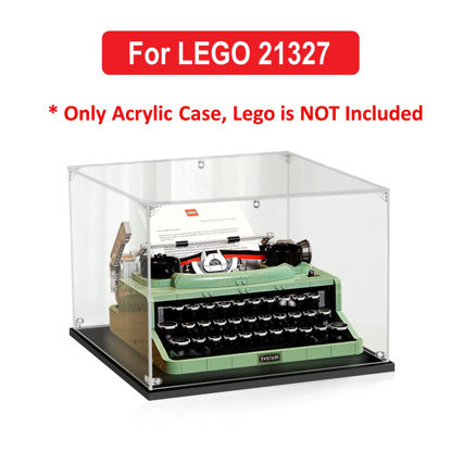 Picture of Acrylic Display Case for LEGO 21327 Ideas Typewriter Figure Storage Box Dust Proof Glue Free