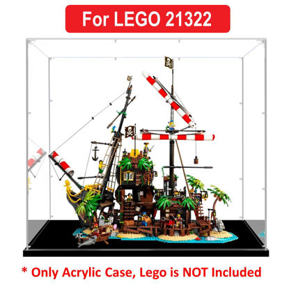 Picture of Acrylic Display Case for LEGO 21322 Ideas Pirates of Barracuda Bay Figure Storage Box Dust Proof Glue Free