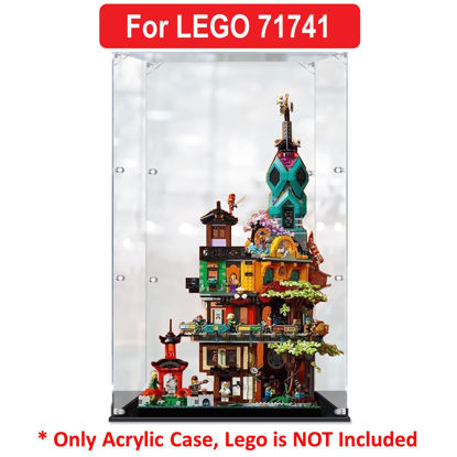 Picture of Acrylic Display Case for LEGO 71741 Ninjago City Gardens Figure Storage Box Dust Proof Glue Free