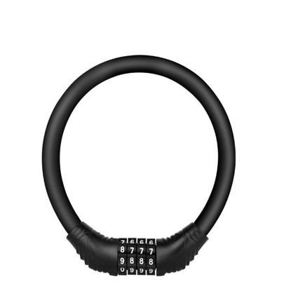 Picture of Bike Lock 4-Digit Resettable Mini Combination Password Lightweight Bike Lock 11 cm Diameter (Black) -