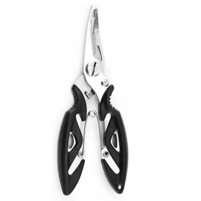 Picture of Fishing Pliers Multi Function Stainless Steel Fishing Needle Nose Pliers Split Ring Hook Removers Braided Line Cutters