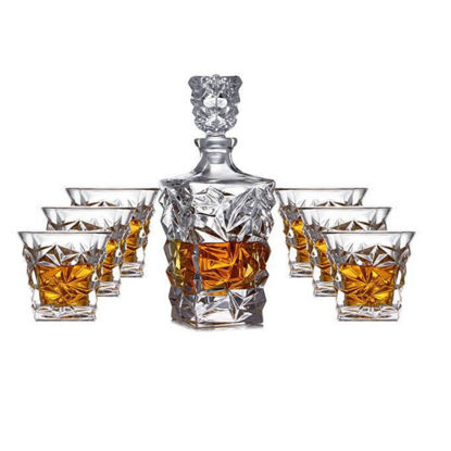 Picture of Whiskey Decanter Set with 6 Old Fashioned Whisky Glasses for Liquor Scotch Bourbon or Wine