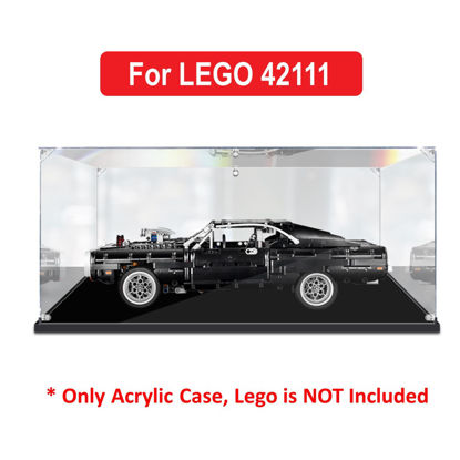 Picture of Acrylic Display Case for LEGO 42111 Technic Dom's Dodge Charger Figure Storage Box Dust Proof Glue Free