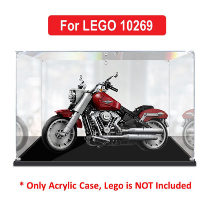 Picture of Acrylic Display Case for LEGO 10269 Creator Expert Harley-Davidson Fat Boy Figure Storage Box Dust Proof Glue Free