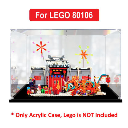 Picture of Acrylic Display Case for LEGO 80106 Chinese New Year Story of Nian Figure Storage Box Dust Proof Glue Free