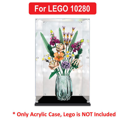 Picture of Acrylic Display Case for LEGO 10280 Creator Botanical Collection Flower Bouquet Figure Storage Box Dust Proof Glue Free