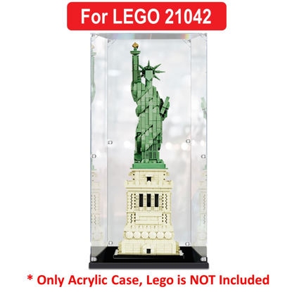 Picture of Acrylic Display Case for LEGO 21042 Architecture Statue of Liberty Figure Storage Box Dust Proof Glue Free