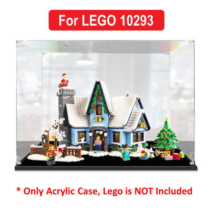 Picture of Acrylic Display Case for LEGO 10293 Santa’s Visit Christmas Winter Village Figure Storage Box Dust Proof Glue Free