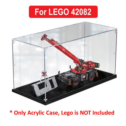 Picture of Acrylic Display Case for LEGO 42082 TECHNIC Rough Terrain Crane Figure Storage Box Dust Proof Glue Free