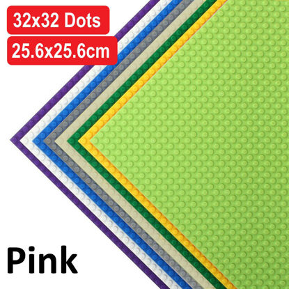 Picture of For Lego Base Plate Board Building Blocks Brick Baseplate Compatible 32x32 Stud Pink