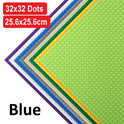 Picture of For Lego Base Plate Board Building Blocks Brick Baseplate Compatible 32x32 Stud Blue