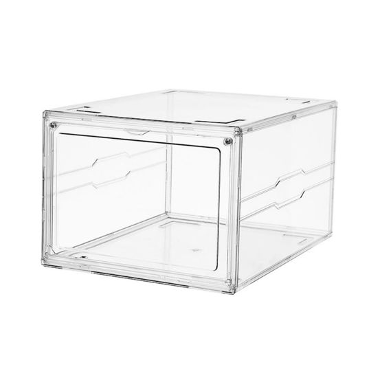 Picture of Premium Sneaker Acrylic Display Shoe Box Storage Case Clear Side Open Stackable