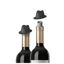 Picture of 2X Silicone Wine Bottle Stopper Pourer Wine Cork Plug Jackson Black Top Hat Cowboy Hat Barware Bar Tools Fun Cute Gadget