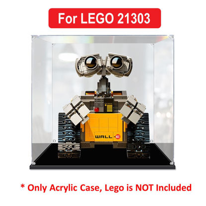 Picture of Acrylic Display Case for LEGO 21303 Ideas WALL-E Disney Pixar Garbage Robot Figure Storage Box Dust Proof Glue Free