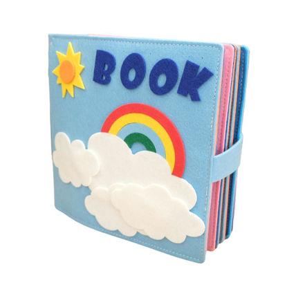 Picture of Felt 3D Book Montessori Book Toddler Early Educational Toy Kinder Kids Learning Fun Rainbow