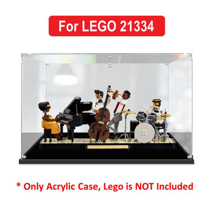 Picture of Acrylic Display Case for LEGO 21334 Ideas Jazz Quartet Figure Storage Box Dust Proof Glue Free